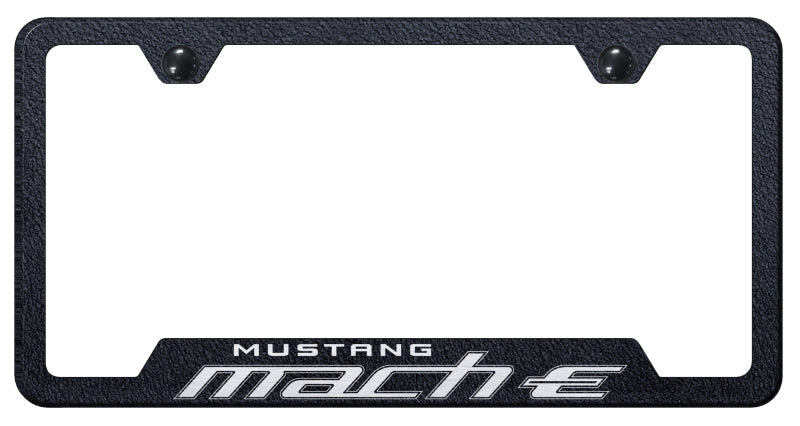 Mach-E Cut-Out Frame - Laser Etched Rugged Black