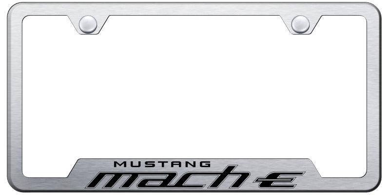 Mach-E Cut-Out Frame - Laser Etched Brushed