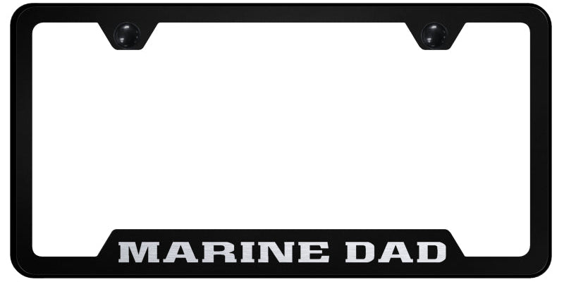 Marine Dad Cut-Out Frame - Laser Etched Black