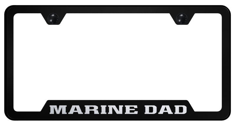 Marine Dad Cut-Out Frame - Laser Etched Black