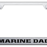 Marine Dad Cut-Out Frame - Laser Etched Brushed