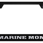 Marine Mom Cut-Out Frame - Laser Etched Black