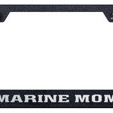 Marine Mom Cut-Out Frame - Laser Etched Rugged Black