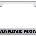 Marine Mom Cut-Out Frame - Laser Etched Brushed