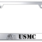 USMC Bulldog Cut-Out Frame - Laser Etched Mirrored