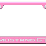 Mustang GT Cut-Out Frame - Laser Etched Pink