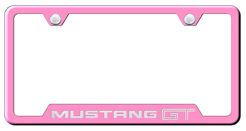 Mustang GT Cut-Out Frame - Laser Etched Pink