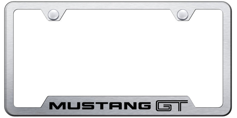 Mustang GT Cut-Out Frame - Laser Etched Brushed