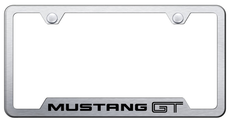 Mustang GT Cut-Out Frame - Laser Etched Brushed