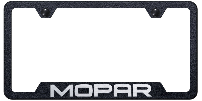 Mopar Cut-Out Frame - Laser Etched Rugged Black