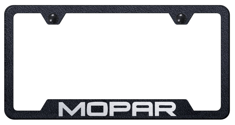 Mopar Cut-Out Frame - Laser Etched Rugged Black