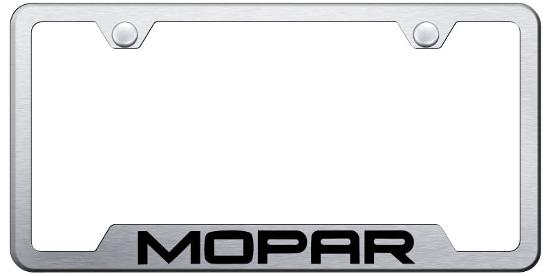 Mopar Cut-Out Frame - Laser Etched Brushed