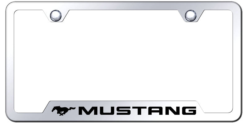 Mustang Cut-Out Frame - Laser Etched Mirrored