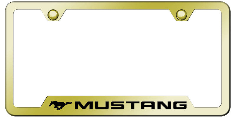 Mustang Cut-Out Frame - Laser Etched Gold