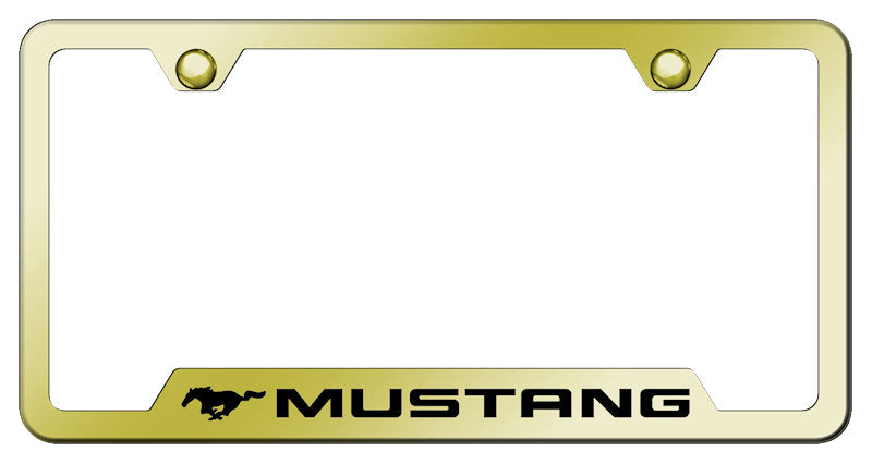 Mustang Cut-Out Frame - Laser Etched Gold