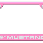 Mustang Cut-Out Frame - Laser Etched Pink