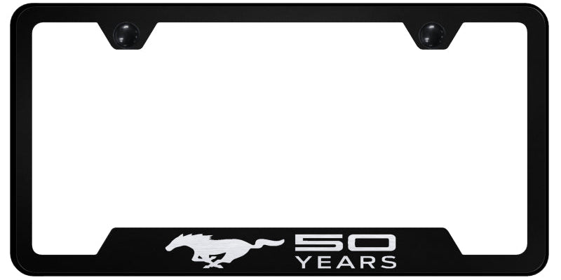 Mustang 50 Years Cut-Out Frame - Laser Etched Black