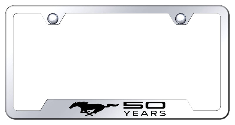 Mustang 50 Years Cut-Out Frame - Laser Etched Mirrored