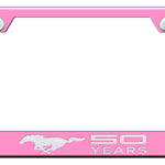 Mustang 50 Years Cut-Out Frame - Laser Etched Pink