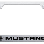 Mustang Tri-Bar Cut-Out Frame - Laser Etched Brushed