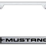 Mustang Tri-Bar Cut-Out Frame - Laser Etched Brushed