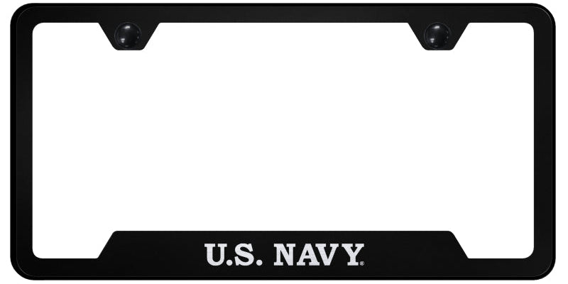 U.S. Navy Cut-Out Frame - Laser Etched Black