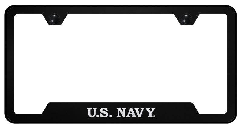 U.S. Navy Cut-Out Frame - Laser Etched Black