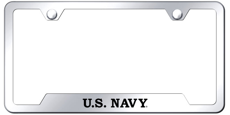 U.S. Navy Cut-Out Frame - Laser Etched Mirrored