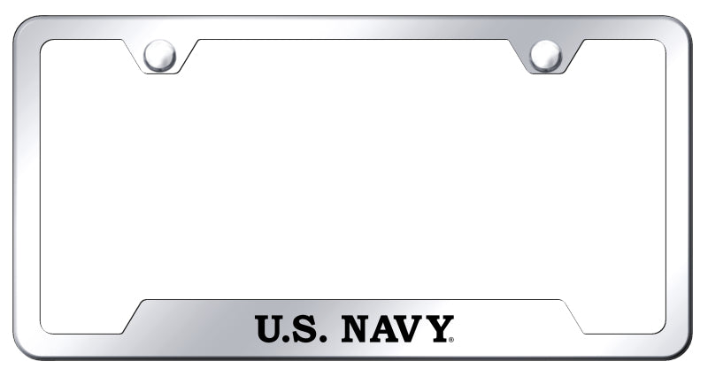 U.S. Navy Cut-Out Frame - Laser Etched Mirrored