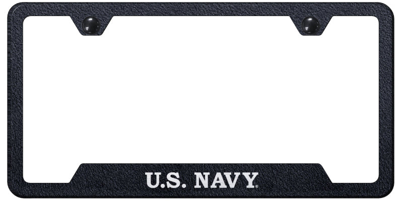 U.S. Navy Cut-Out Frame - Laser Etched Rugged Black