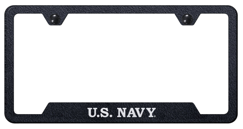 U.S. Navy Cut-Out Frame - Laser Etched Rugged Black