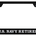 U.S. Navy Retired Cut-Out Frame - Laser Etched Black