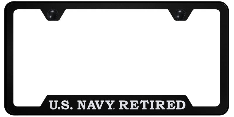 U.S. Navy Retired Cut-Out Frame - Laser Etched Black