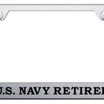 U.S. Navy Retired Cut-Out Frame - Laser Etched Brushed