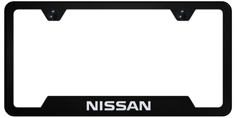 Nissan Cut-Out Frame - Laser Etched Black