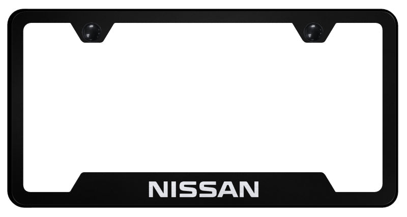 Nissan Cut-Out Frame - Laser Etched Black