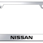 Nissan Cut-Out Frame - Laser Etched Mirrored