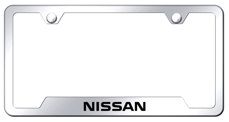 Nissan Cut-Out Frame - Laser Etched Mirrored