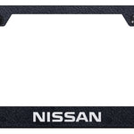 Nissan Cut-Out Frame - Laser Etched Rugged Black