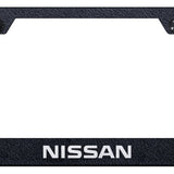 Nissan Cut-Out Frame - Laser Etched Rugged Black