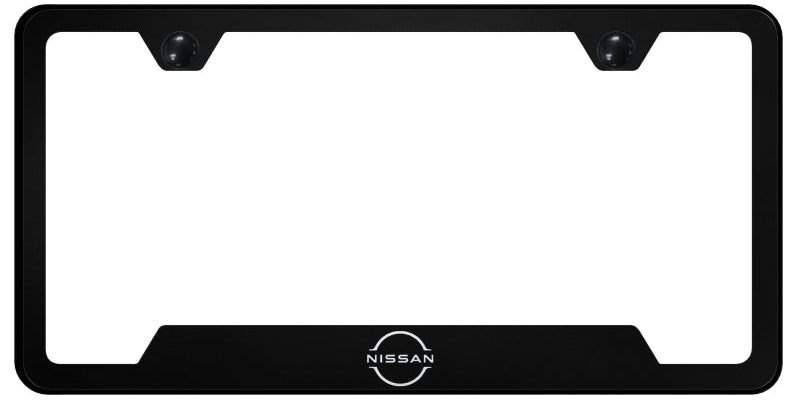 Nissan Logo Cut-Out Frame - Laser Etched Black