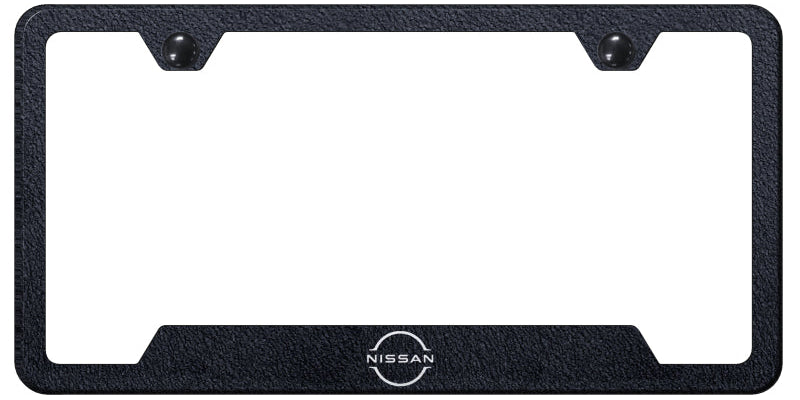 Nissan Logo Cut-Out Frame - Laser Etched Rugged Black