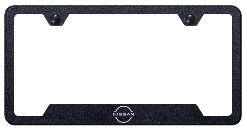 Nissan Logo Cut-Out Frame - Laser Etched Rugged Black