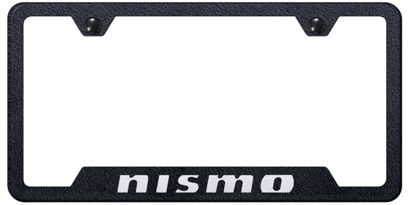 Nismo Cut-Out Frame - Laser Etched Rugged Black