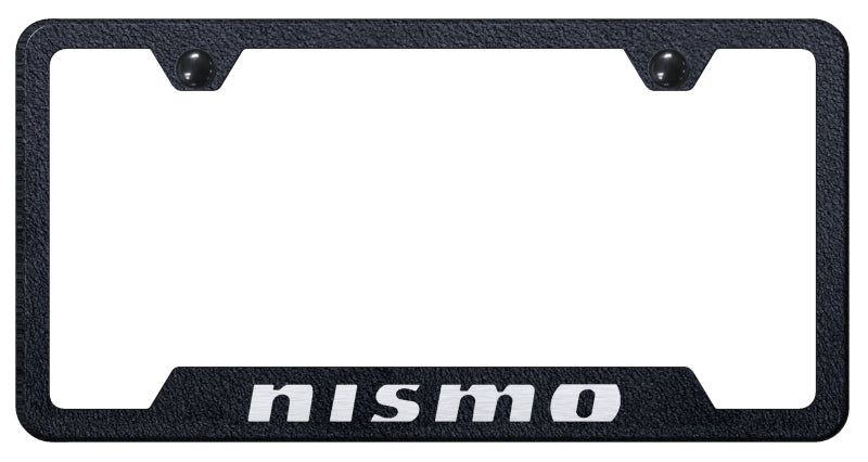 Nismo Cut-Out Frame - Laser Etched Rugged Black