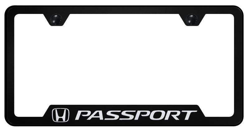 Passport Cut-Out Frame - Laser Etched Black