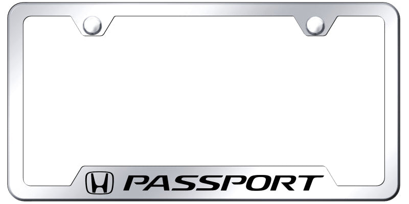 Passport Cut-Out Frame - Laser Etched Mirrored