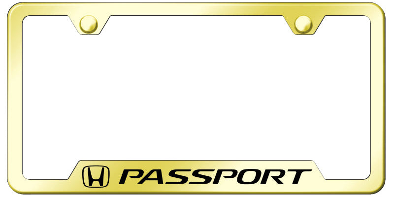 Passport Cut-Out Frame - Laser Etched Gold