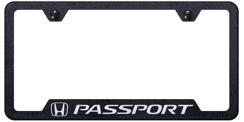 Passport Cut-Out Frame - Laser Etched Rugged Black