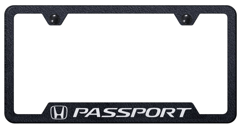 Passport Cut-Out Frame - Laser Etched Rugged Black